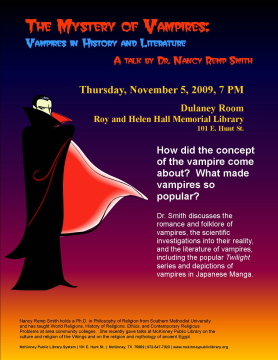 The Mystery of Vampires: Vampires in History and Literature - Dr. Nancy Remp Smith